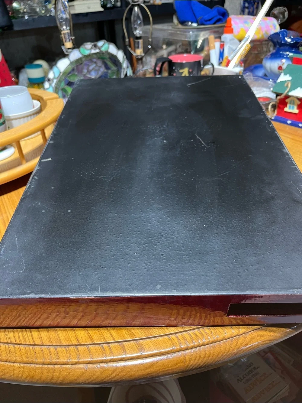 Red Decorative Serving Tray - Unbranded